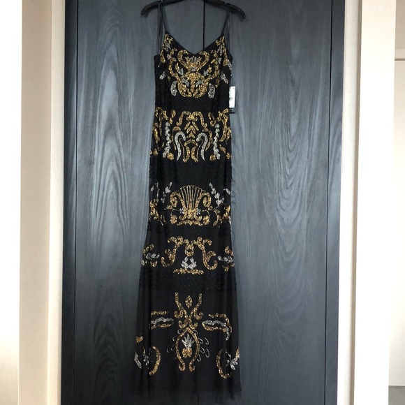 Stunning Adrianna Papell beaded formal gown NWT - Picture 4 of 11